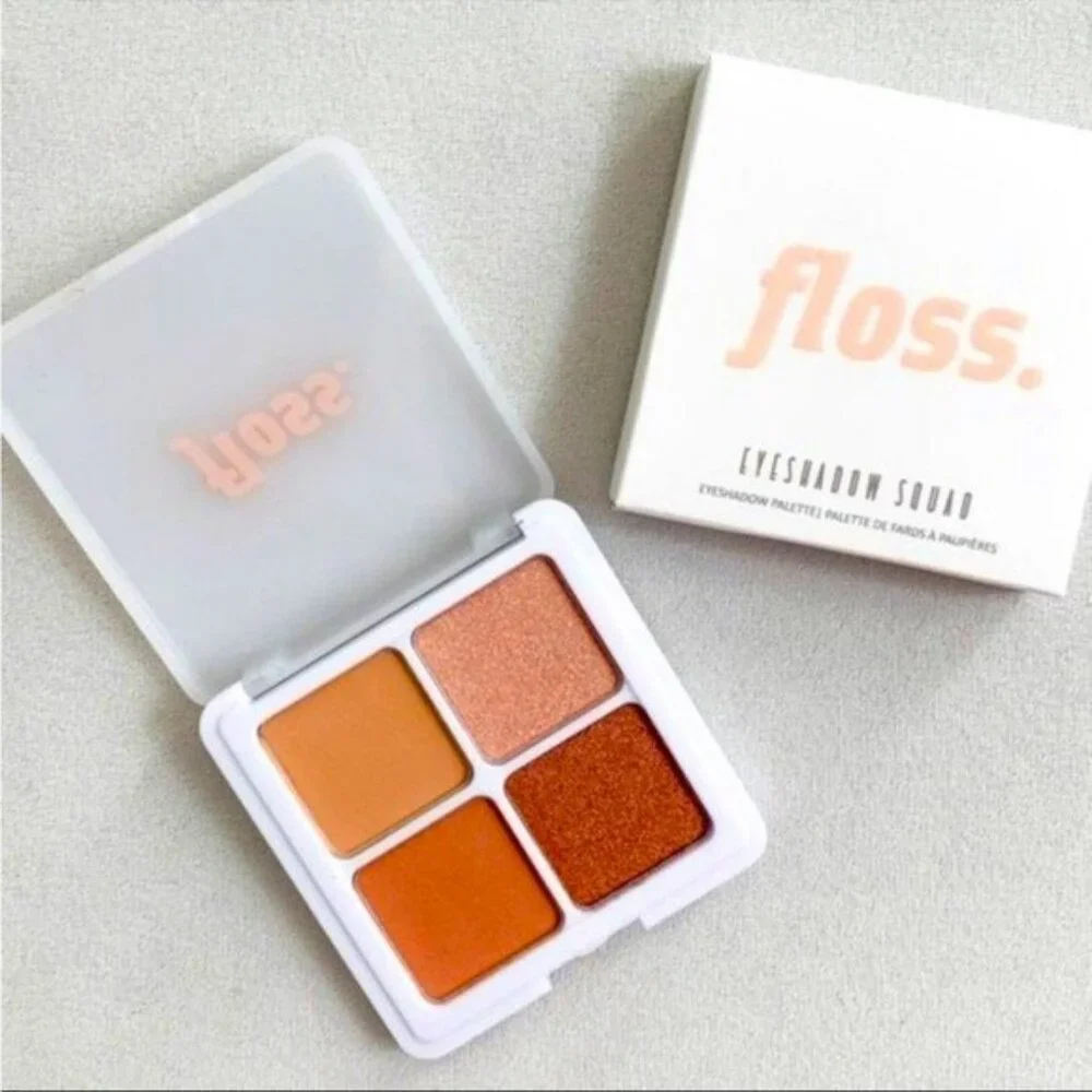 NEW Floss Beauty Eyeshadow Squad in Just Peachy - Eye Shadow Palette Quad NIB